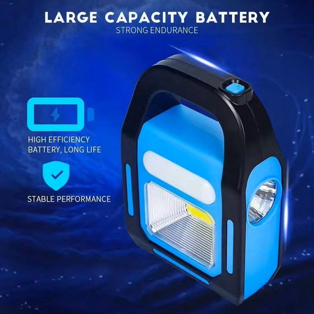 NESTLUNE Rechargeable Solar LED Camping Lantern in Blue – 6