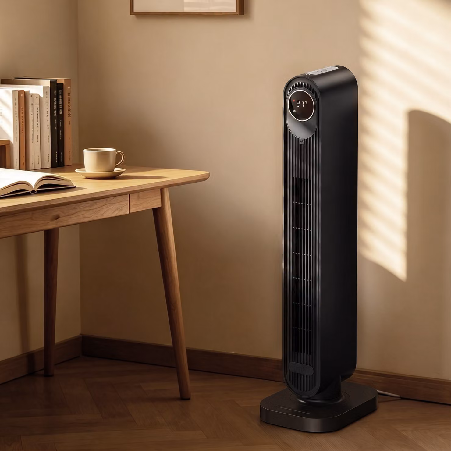 HOMCOM 2000W Ceramic Electric Fan Heater with Timer, Remote Control and Overheat Protection, Black – 8