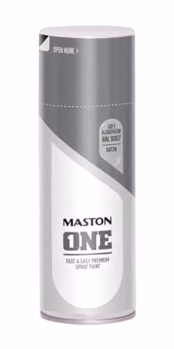 Maston One Opaque Spray Paint in Grey Aluminium RAL 9007, Satin Gloss, 400 ml – 1