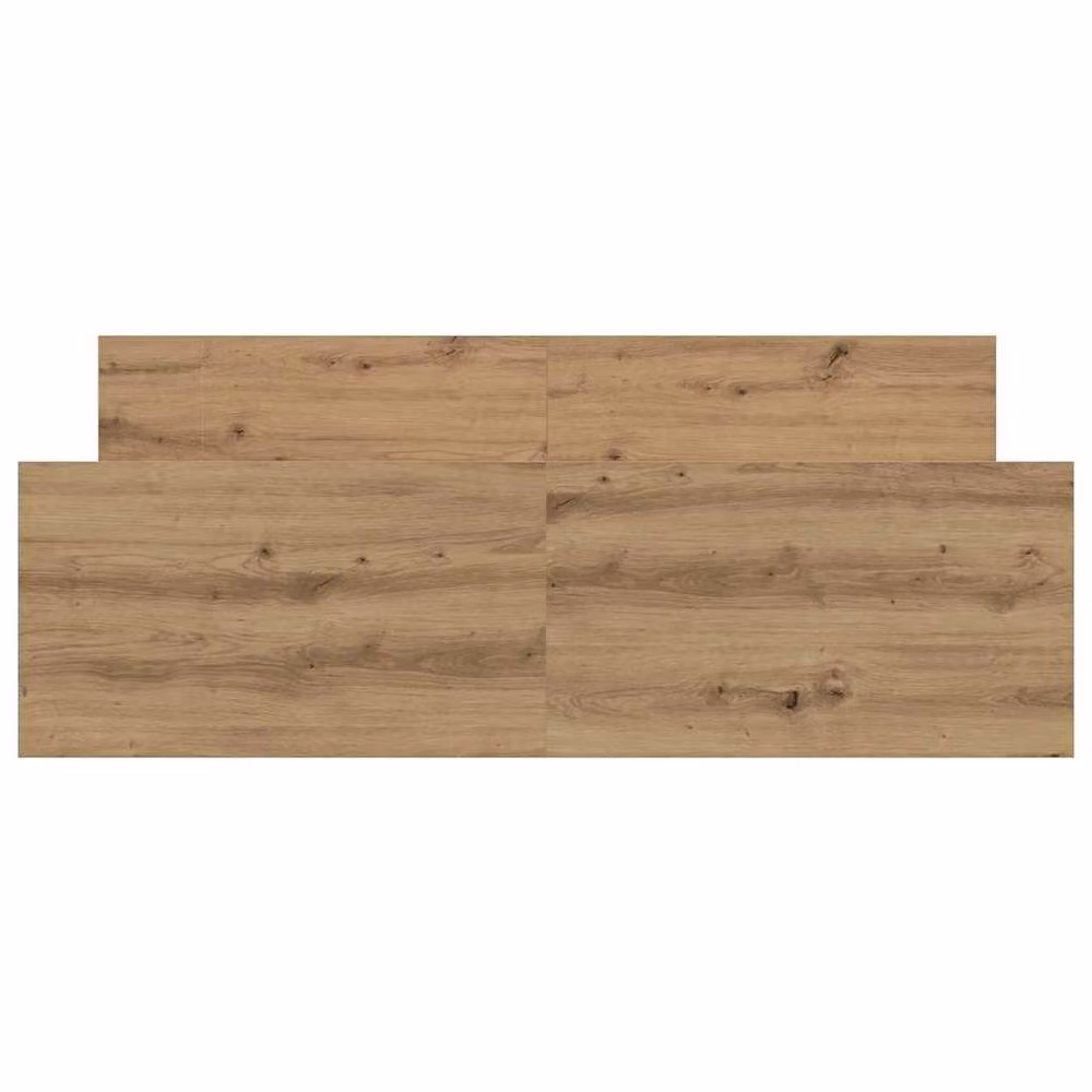 Berkfield Home Artisan Oak Durable Bed Frame in Brown, W/D/H: 150 x 200 x 50 cm – 2