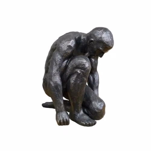 Gifts Direct 2 U Kneeling Naked Man Ornament Sculpture in Black – 1