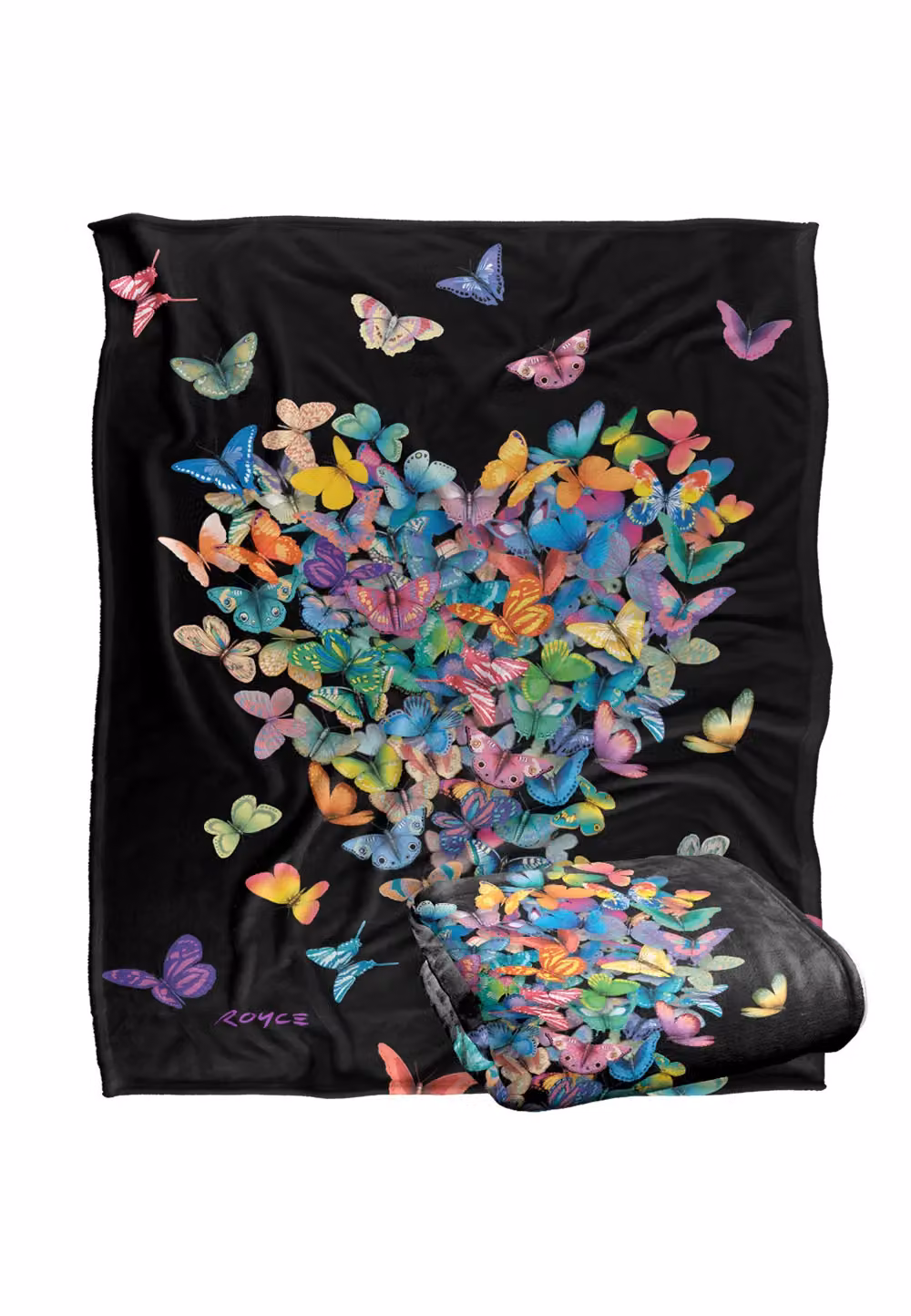 JQ Licensing Royce Mcclure Wildheart Butterflies Silky Touch Super Soft Throw Blanket in White, W/D/H: 152 x 127 cm – 7