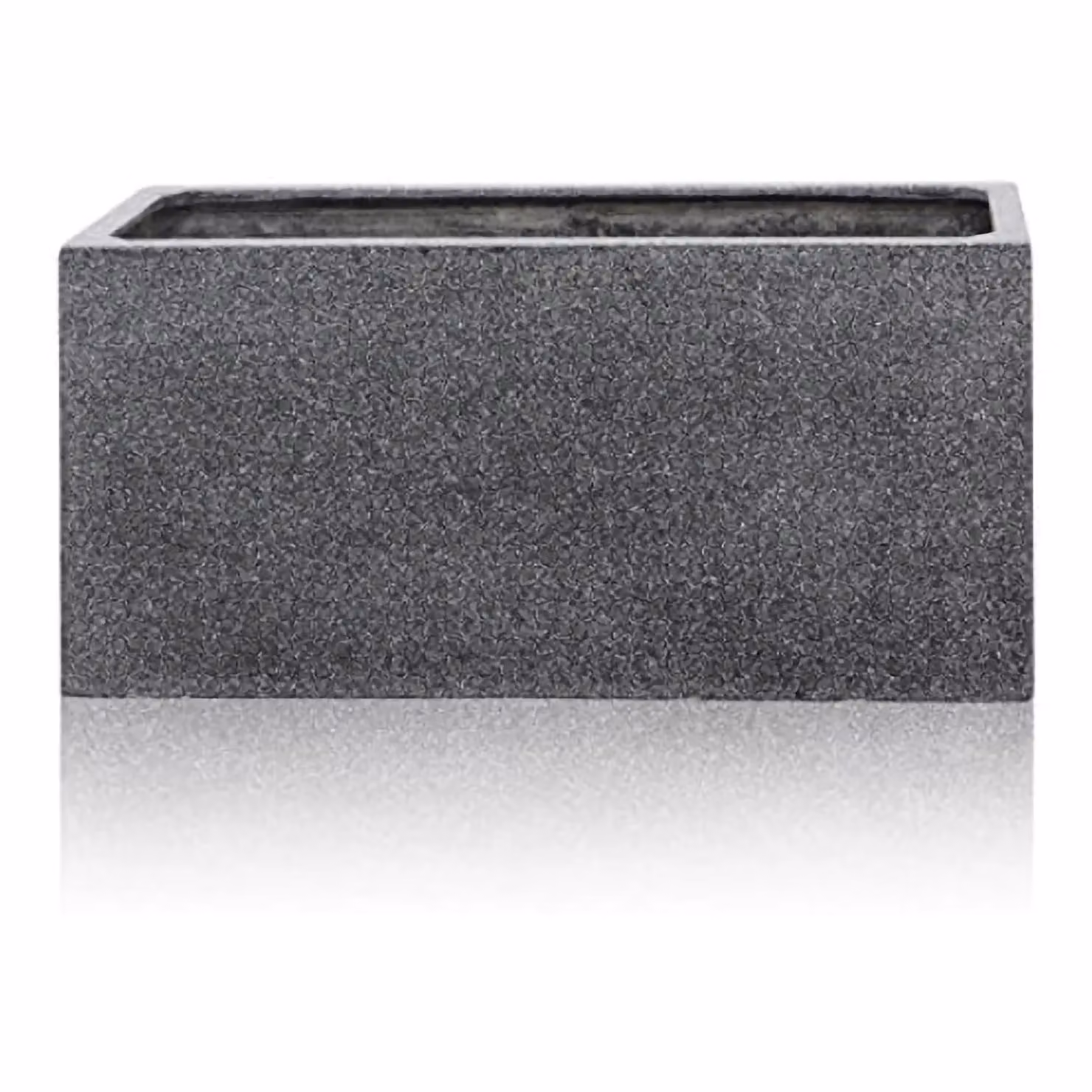 Primrose Set of 2 Black Poly-Terrazzo Trough Planters, W: 100 cm x D: 50 cm x H: 40 cm – 6