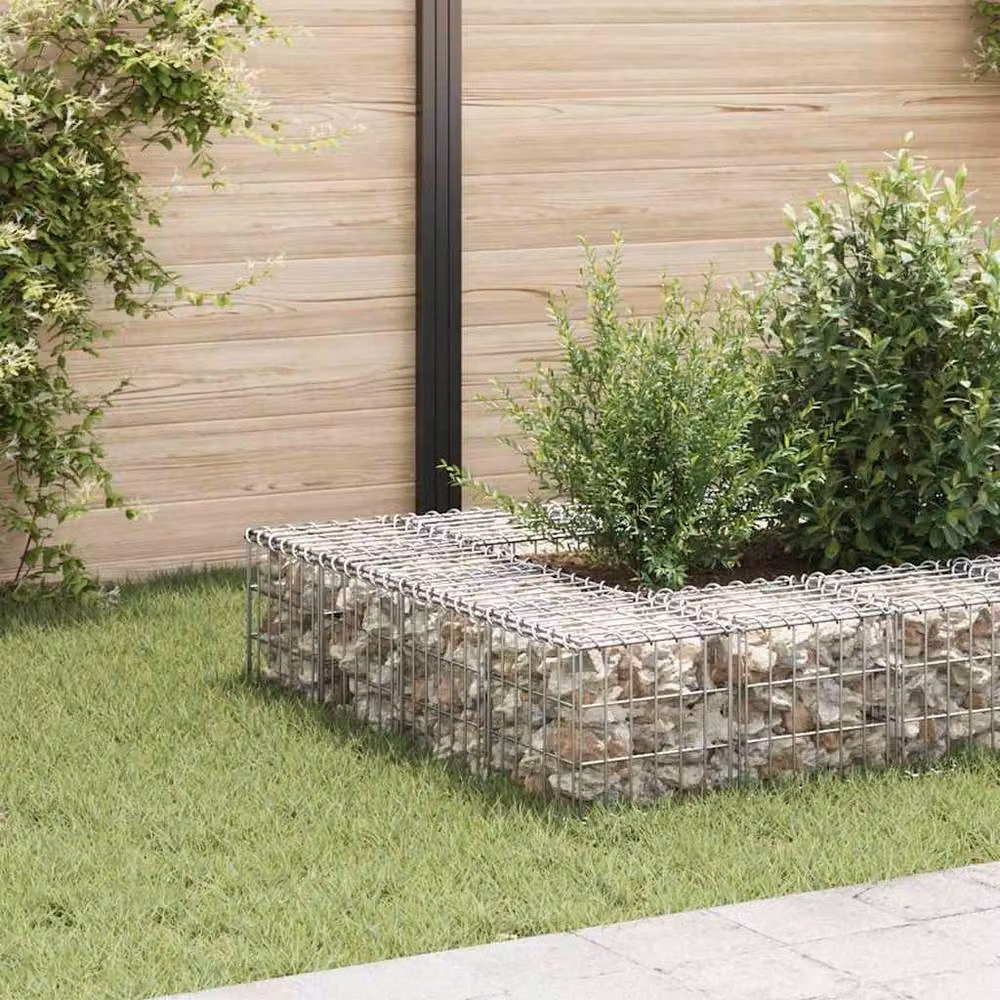 Berkfield Home Durable Cube Gabion Raised Bed in Silver, W/D/H: 30 x 30 x 30 cm – 1