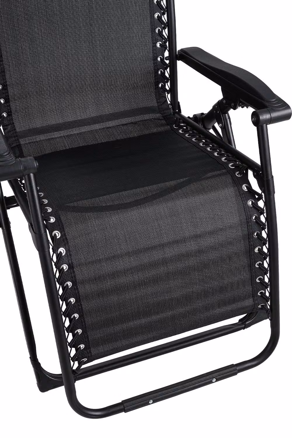 Living and Home Zero Gravity Outdoor Recliner with Seat Cushion, Headrest and Cup Holders in Grey – 4