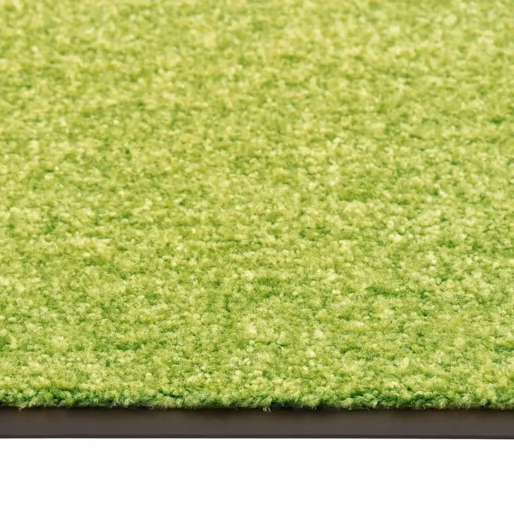Berkfield Home Washable Non-Slip Green Doormat W: 60 cm, L: 180 cm – 3