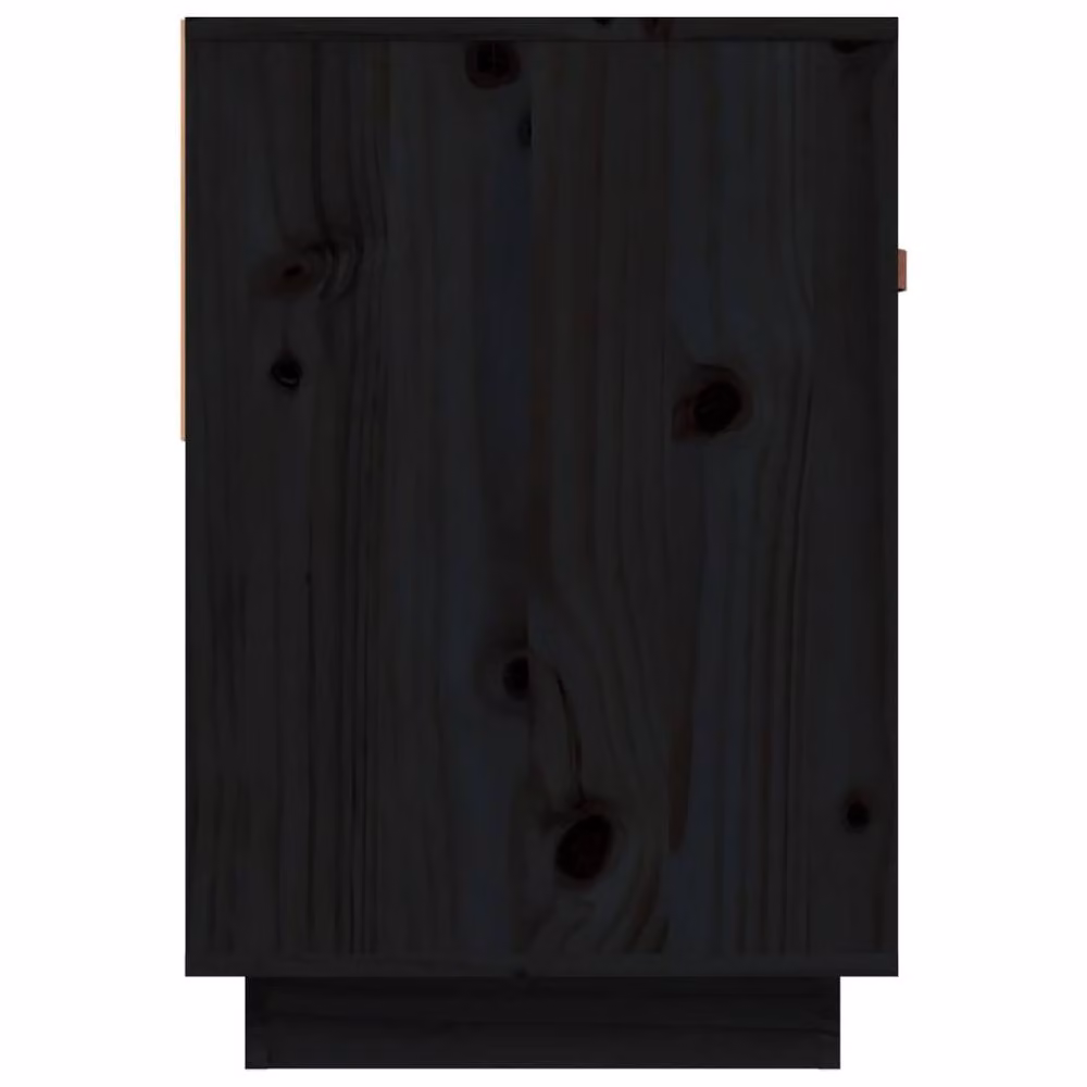 Berkfield Home Black Solid Wood Pine TV Cabinet W/D/H: 90 x 40 x 60 cm – 5