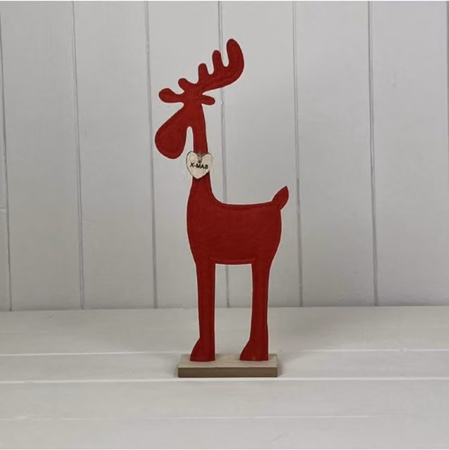 KDMD Red Reindeer Christmas Ornament Figure, Height: 31 cm