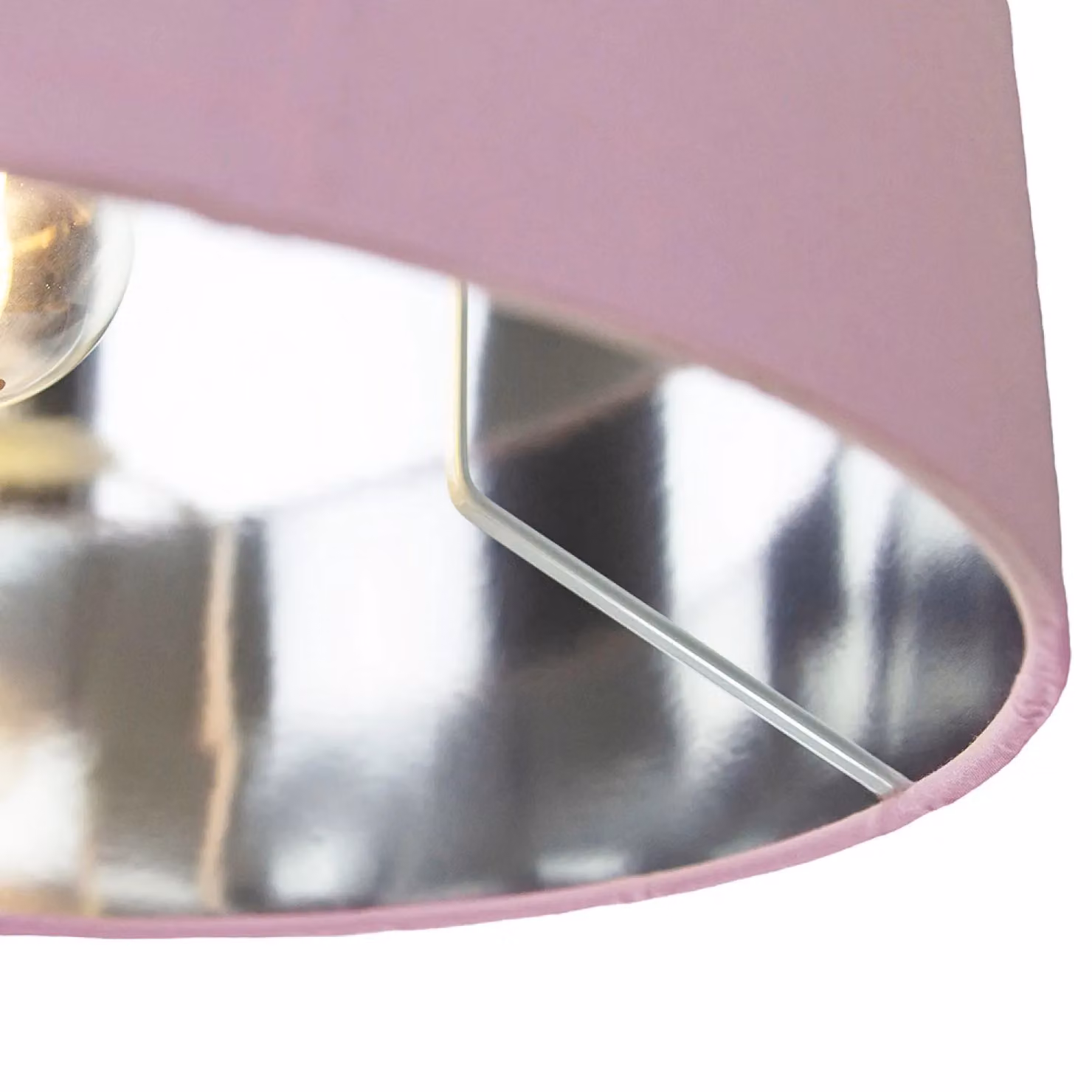Happy Homewares Contemporary Round Cotton Lamp Shade in Pink with Shiny Paper Inner, Diameter: 30.48 cm – 3