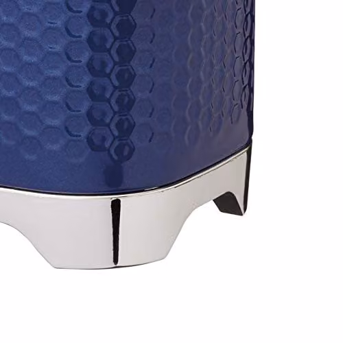 KitchenCraft Lovello Textured Sugar Canister with Geometric Hexagon Pattern, Blue, W/D/H: 11 x 11 x 19 cm – 4