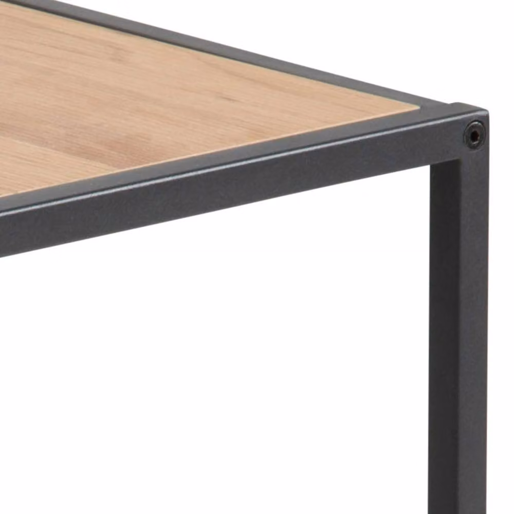 Wyld Haus El Paso Set of 2 Nesting Tables with Black Metal Frame and Natural MDF Laminate Tops – 4
