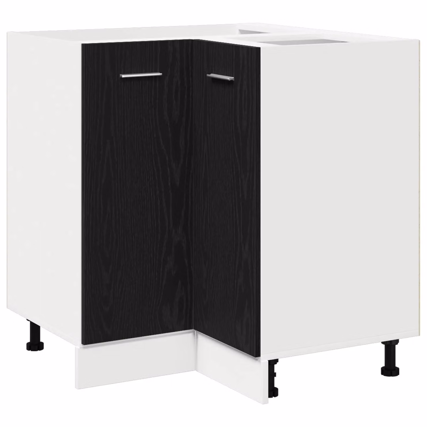 Berkfield Home Black Oak Corner Bottom Cabinet, W/D/H: 75.5 x 75.5 x 81.5 cm – 1
