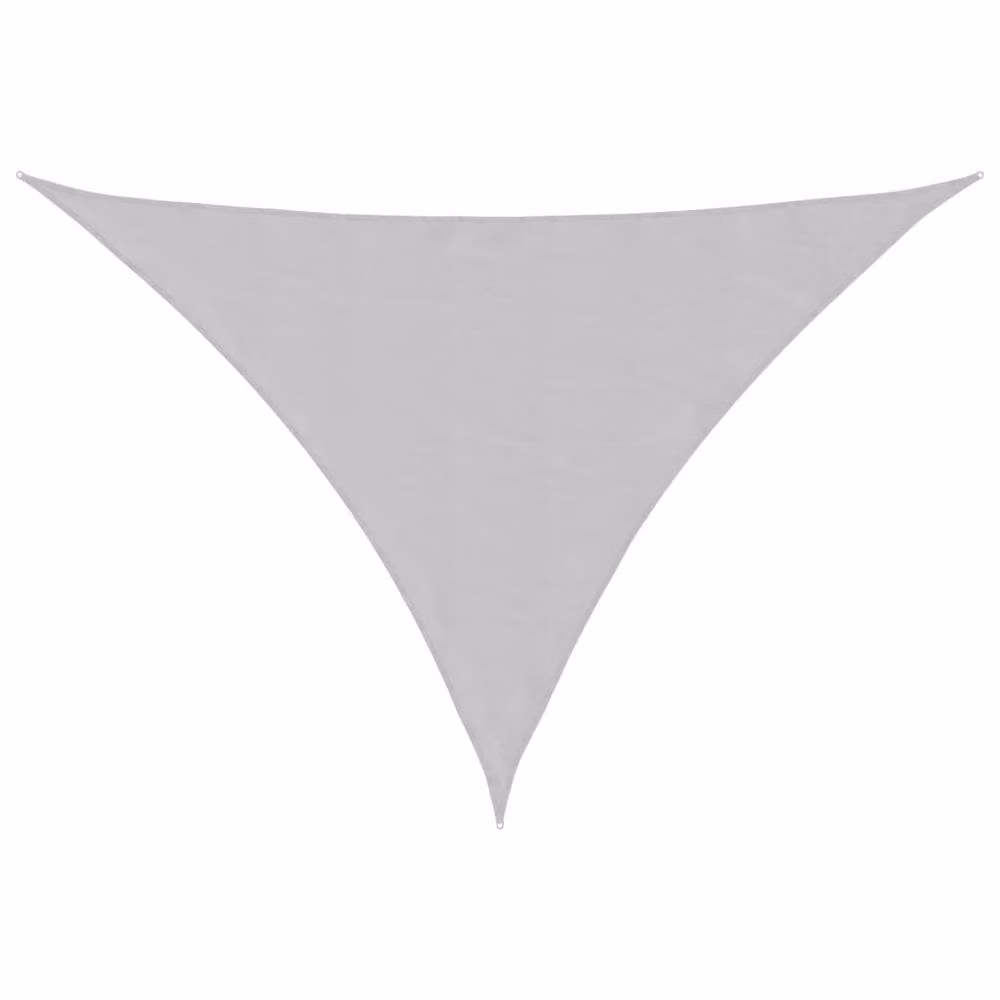 Berkfield Home Triangle Sun Shade Sail in Light Grey, 100% Polyester Oxford, W/D/H: 4 x 4 x 5.8 m – 2