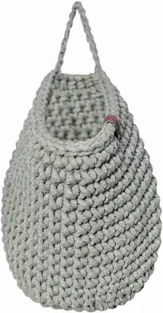 Zuri House Crochet Hanging Bag in Green, XXS
