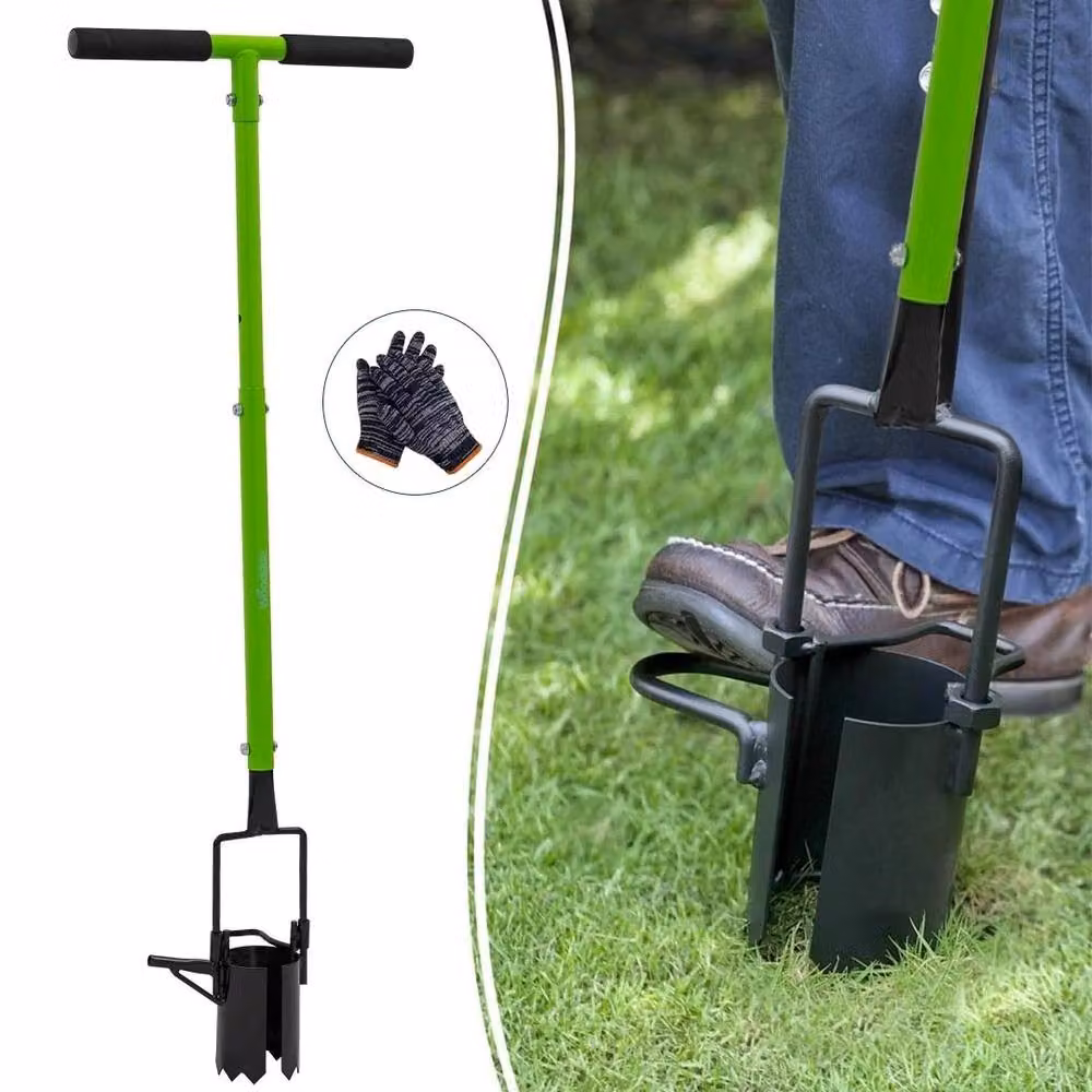SPETLEK Long Handle Steel Garden Bulb Planter in Green – 2