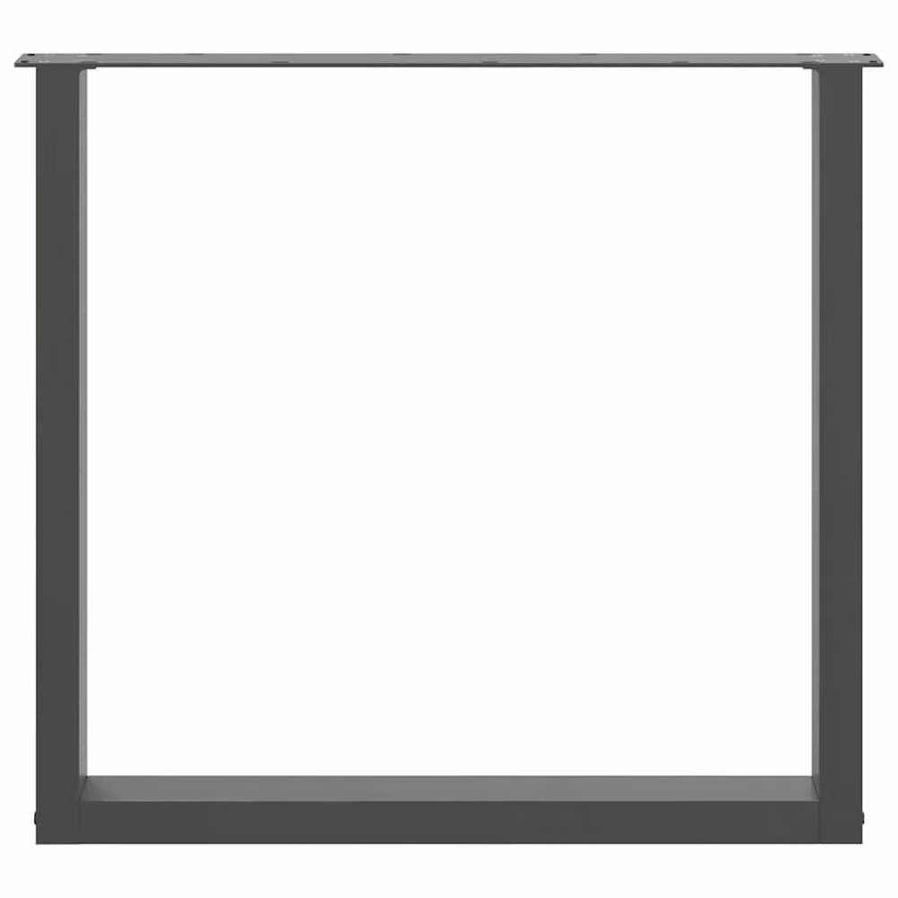Berkfield Home U-Shaped Coffee Table Legs, 3 Piece Set, Anthracite Grey Steel, H: 72.5 cm x W: 90 cm – 3