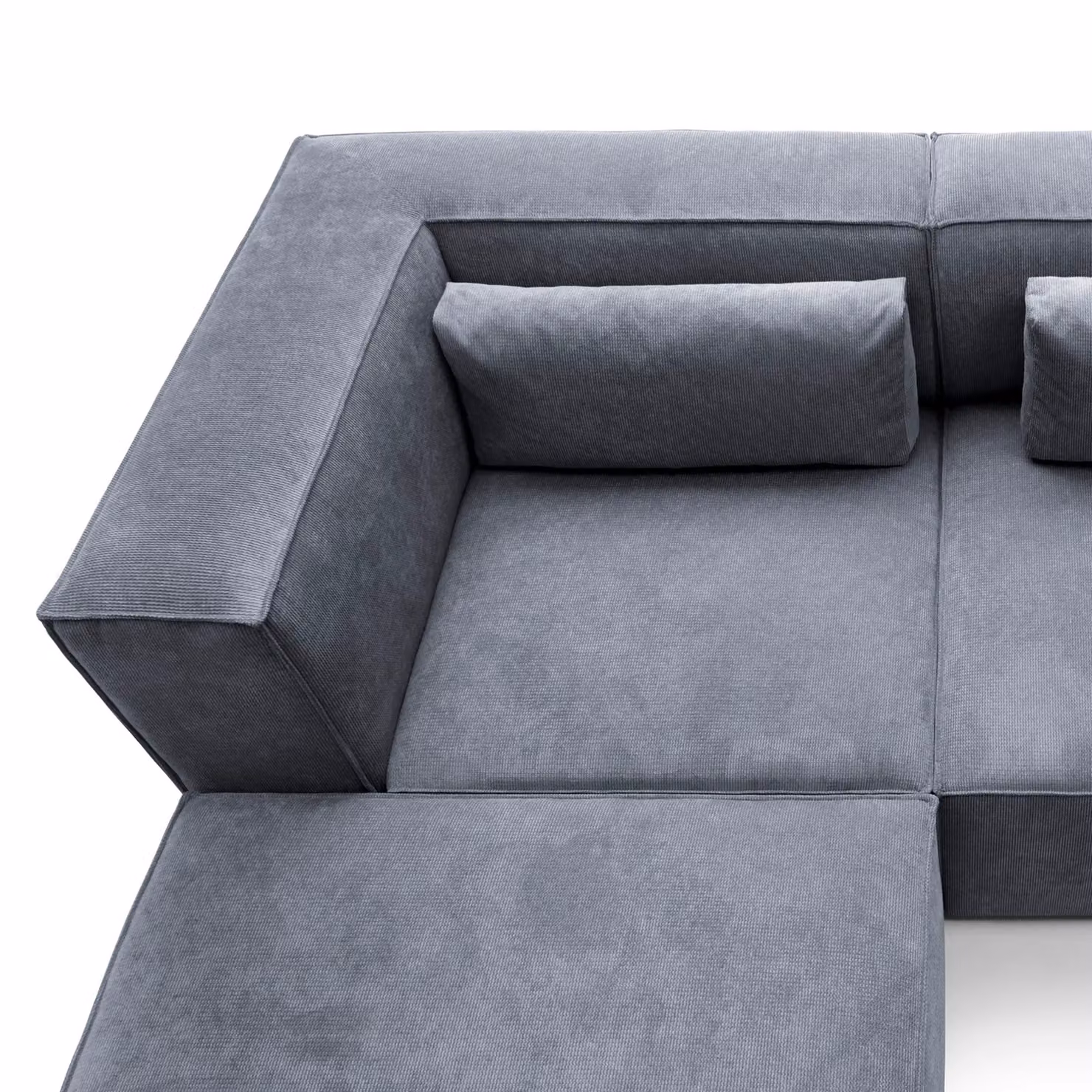 Abakus Direct Doris Large Reversible L-Shaped Corner Sofa in Dark Grey, W: 282 cm, D: 257 cm, H: 73 cm – 4