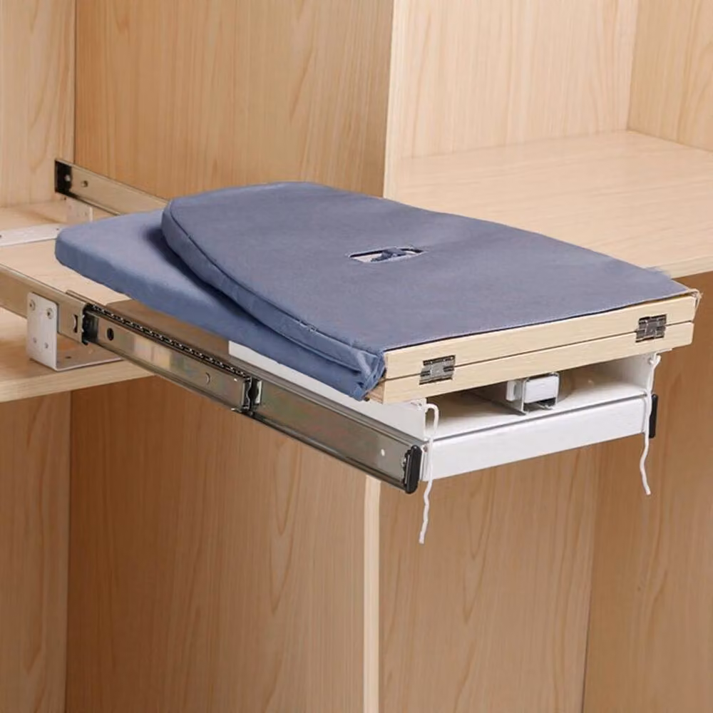 SPETLEK Grey Folding Pull-Out Retractable Ironing Board with 0.6m2 Surface Area – 3