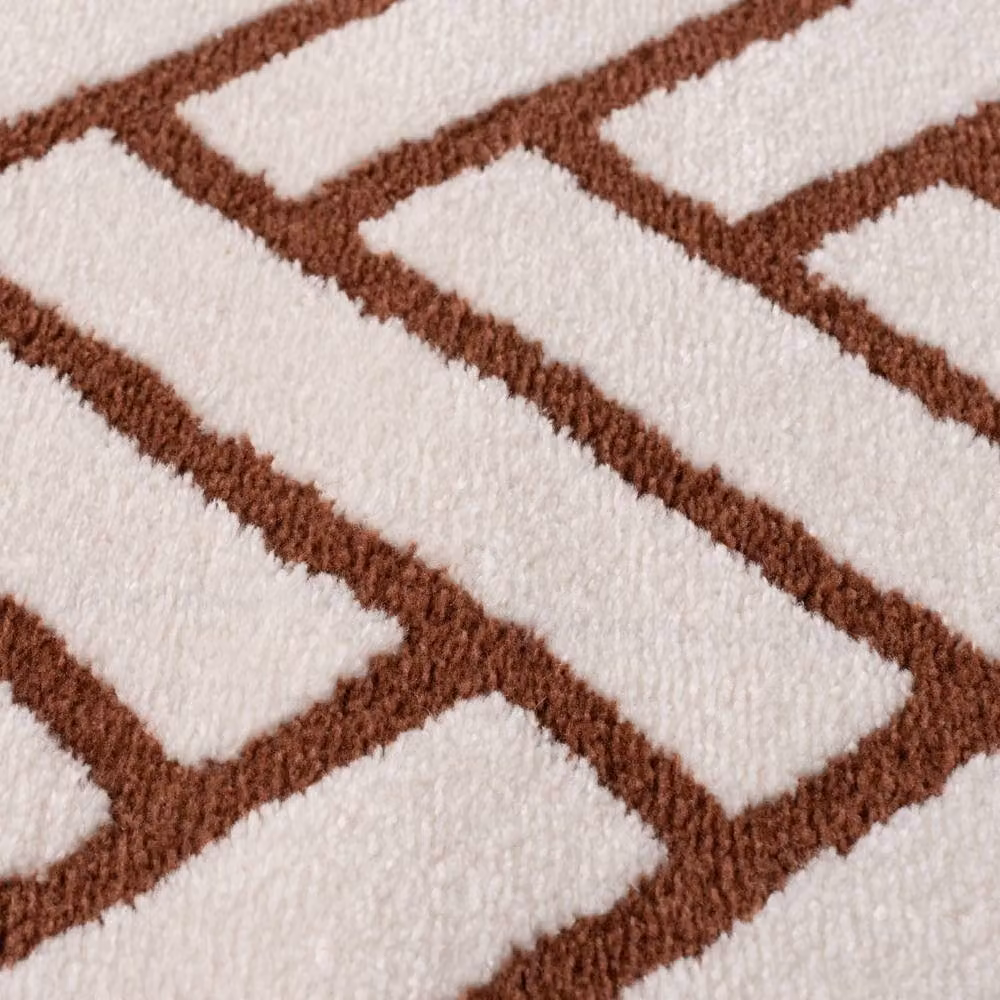 THE RUGS Loft Herringbone Soft Pile Area Rug in Terracotta, W: 160 cm, D: 230 cm – 4