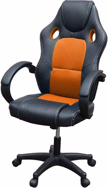 Hinsinc Ergonomic Orange Office Chair with Armrests and 360 Degree Swivel