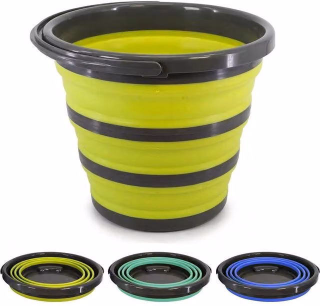 SPETLEK Collapsible Silicone Bucket with Handle, 10L, Yellow – 1