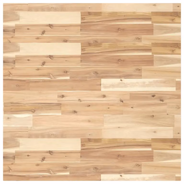 Berkfield Home Square Acacia Wood Table Top, Brown, W/D/H: 80 x 80 x 4 cm