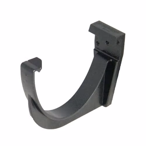 FloPlast Cast Iron Effect Deepflow/Hi-Cap Gutter Fascia Bracket, Black, W: 115 mm, H: 75 mm