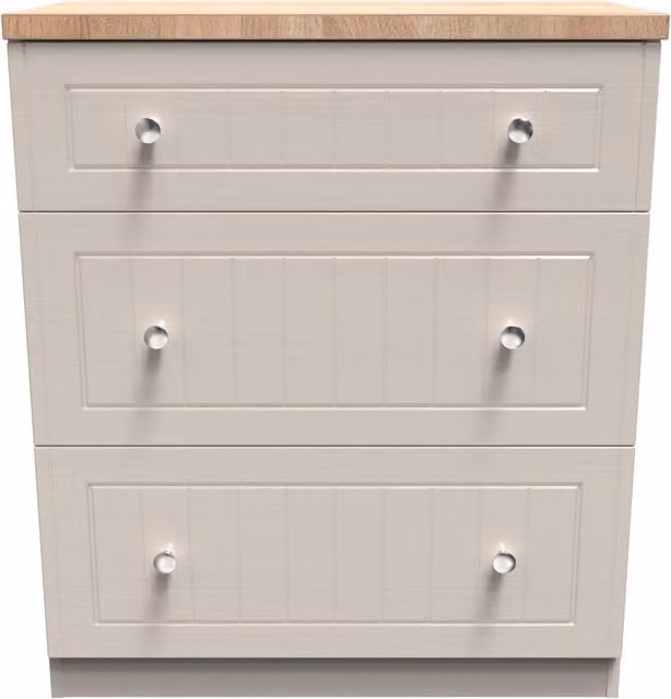 2 U Norton Ready Assembled 3 Drawer Deep Chest in Taupe – 1