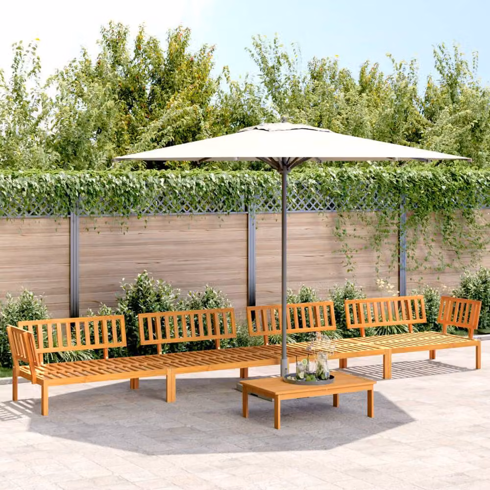 Berkfield Home 5 Piece Garden Pallet Sofa Set in Brown Solid Acacia Wood – 2