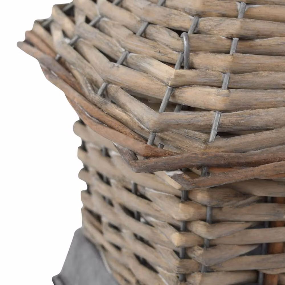 Berkfield Home Set of 3 Rustic Wicker Hanging Bird Houses in Brown – 3