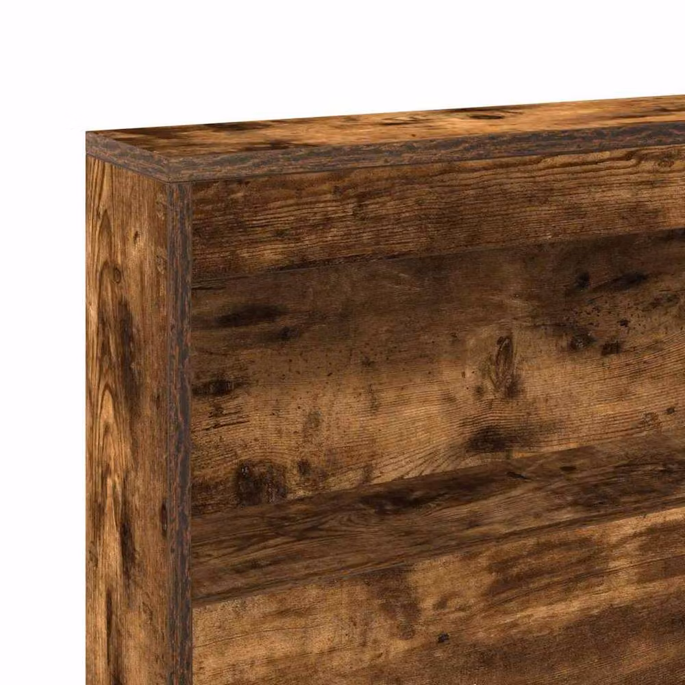 Berkfield Home Storage Headboard with Integrated Shelf in Smoked Oak Brown, Width: 80 cm – 7