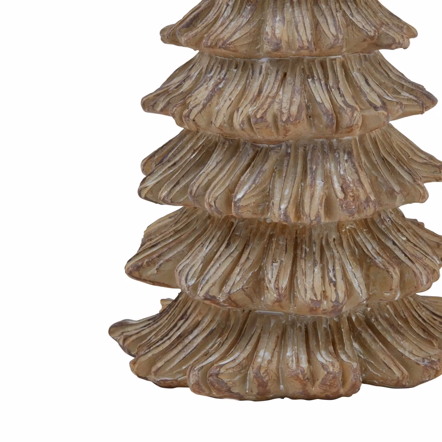 Love Lace Brown Ceramic Medium Pine Tree Christmas Sculpture – 2
