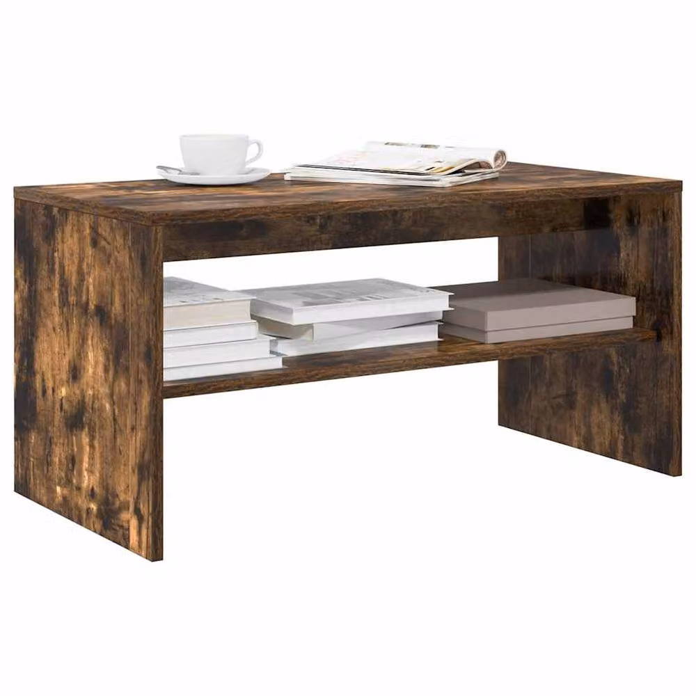 Berkfield Home Modern Smoked Oak TV Cabinet in Brown, W/D/H: 80 x 40 x 40 cm – 2