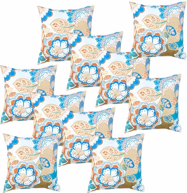 Gardenista Istanbul Floral Ethnic Printed Outdoor Scatter Cushion, Multicolour, Square