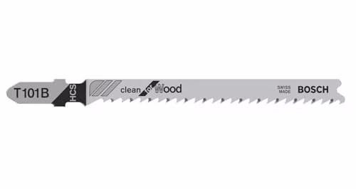 Bosch HCS Wood Jigsaw Blades, Pack of 5, Silver, Length: 100 mm – 1