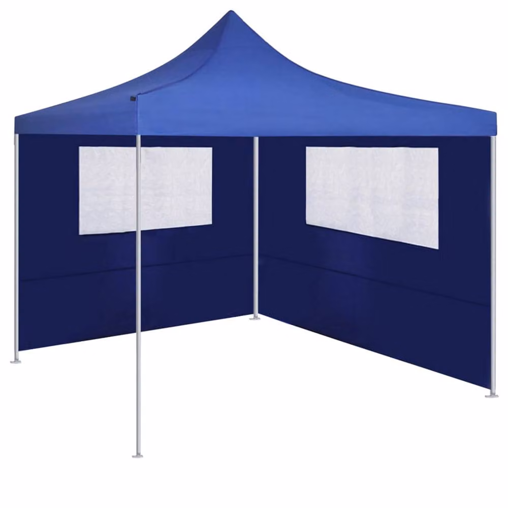 Berkfield Home Gazebo Sidewall with Windows in Blue, W/D: 400 x 200 cm – 3