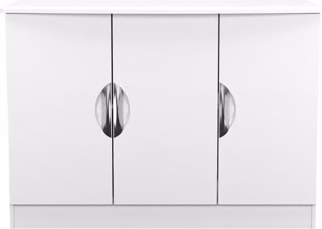 2 U Holborn Ready Assembled 3 Door Sideboard in White