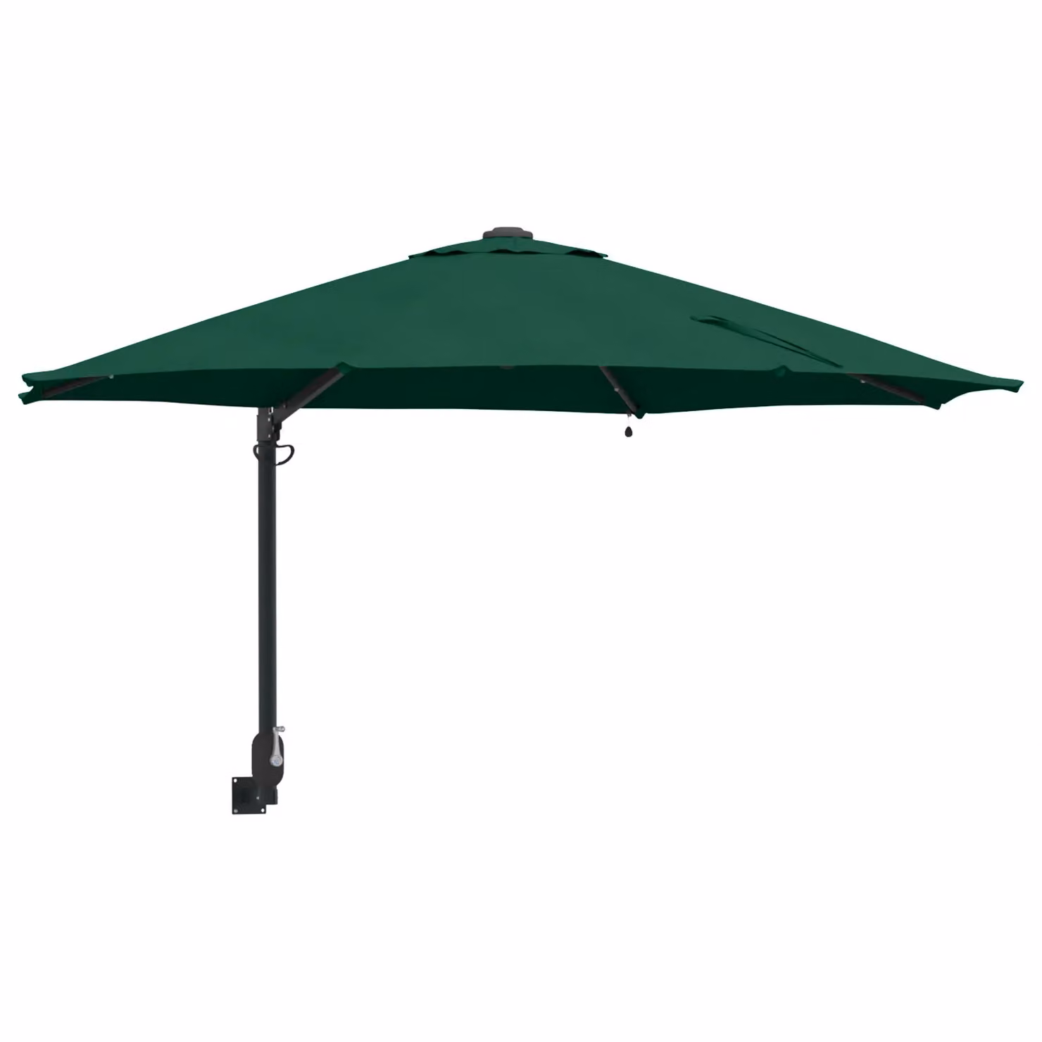 Berkfield Home Wall-mounted Garden Parasol with LEDs, Green, Diameter: 248 cm – 2