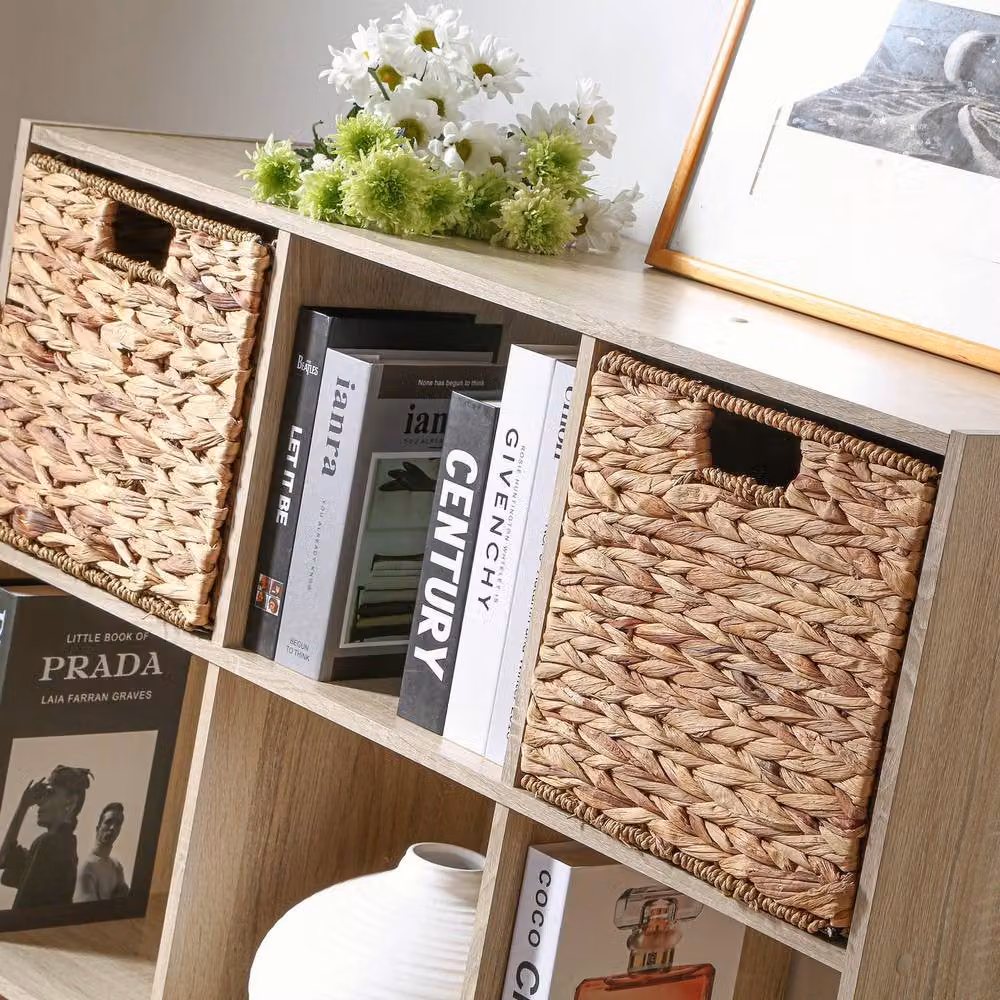 CALICOSY 9-Compartment Modern Storage Shelf in Brown – 4