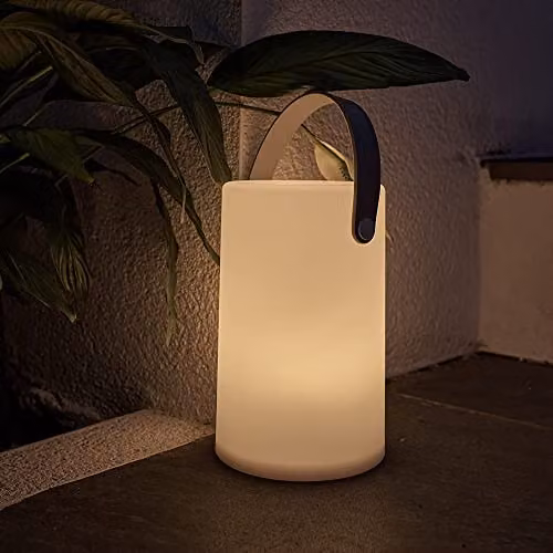 MiniSun Modern White Rechargeable RGB LED Tabletop Lantern Lamp – 4