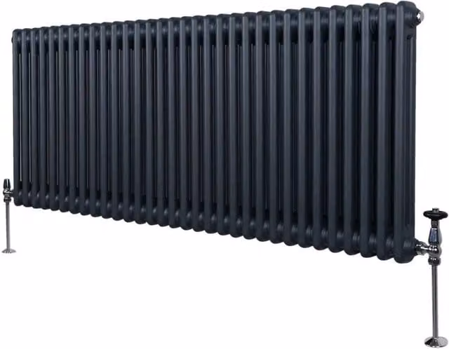 Monstershop Traditional 2 Column Steel Radiator in Anthracite Grey, W/H: 60.0 x 146.2 cm