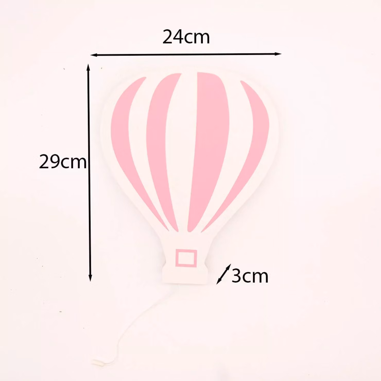 Marco Paul Pink and White Hot Air Balloon Wall Night Light for Nursery and Children's Rooms – 3