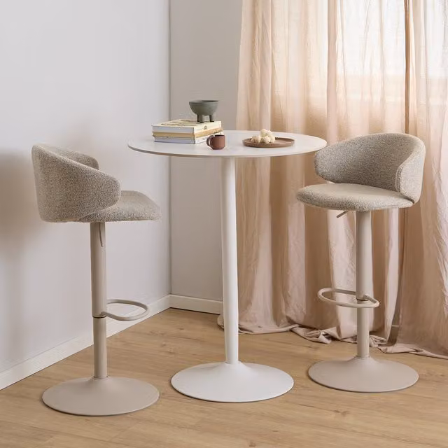 Furniture To Go Malta Round Bar Table in White