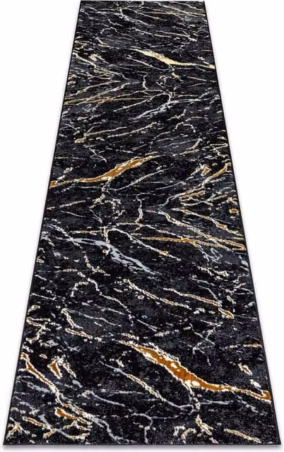 RugsX Allure Geometric Modern Runner in Black, W/D: 60 x 300 cm – 1