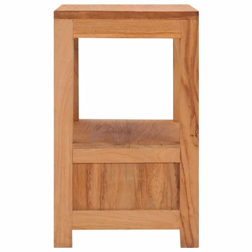 Berkfield Home Solid Teak Wood Bedside Cabinet in Brown, W/D/H: 40 x 30 x 50 cm – 2
