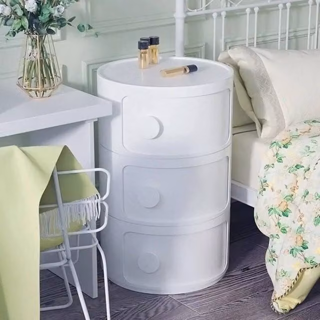 EONLION White 3 Drawer Bedside Cabinet Table – 1