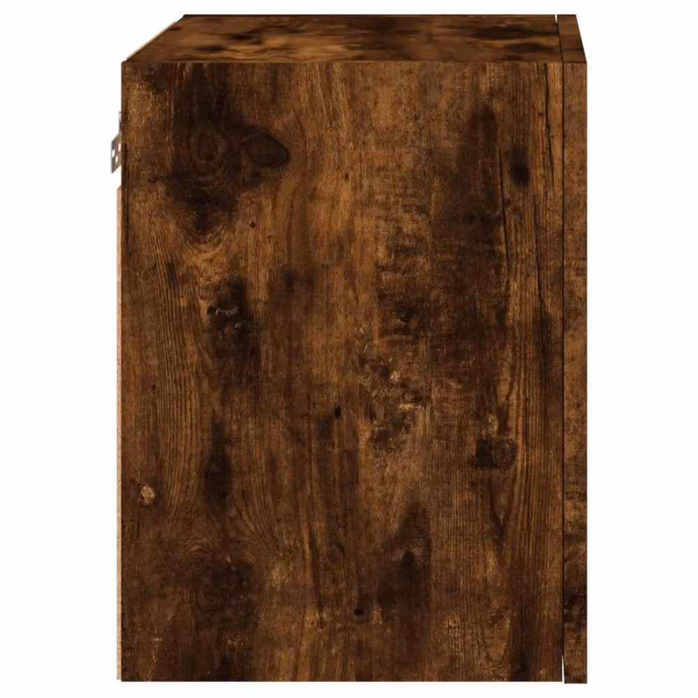 Berkfield Home Set of 2 Wall Mounted TV Cabinets in Smoked Oak Brown, W/D/H: 40.5 x 30 x 40 cm – 6
