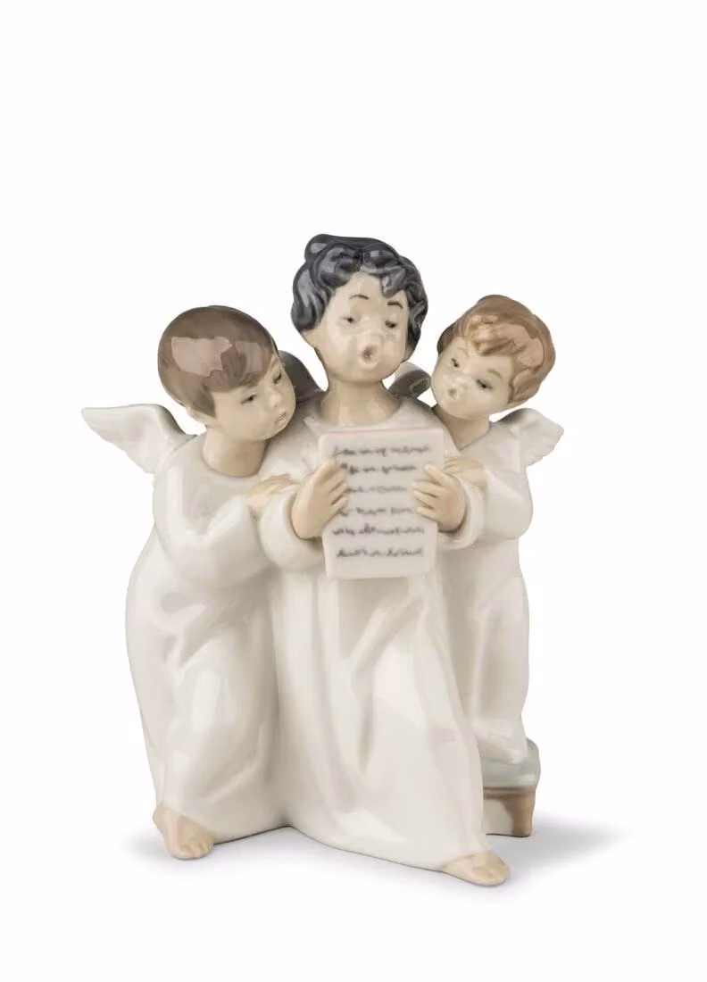 Lladró Angels Group White Porcelain Tabletop Figurine