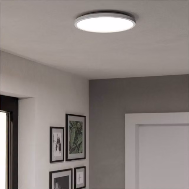 Loops Modern White Round LED Suspended Pendant Ceiling Light, Diameter: 30 cm – 1