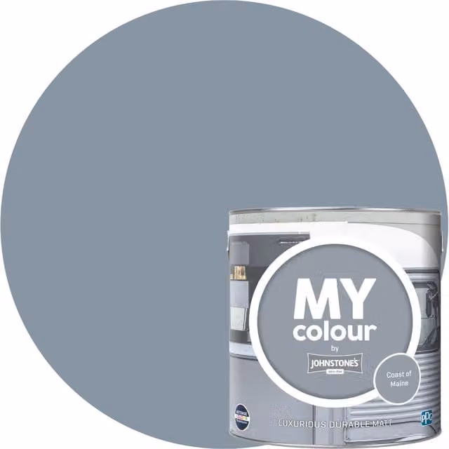 Johnstone's MY Colour Luxurious Durable Matt Paint in Coast of Maine Grey, 2.5L